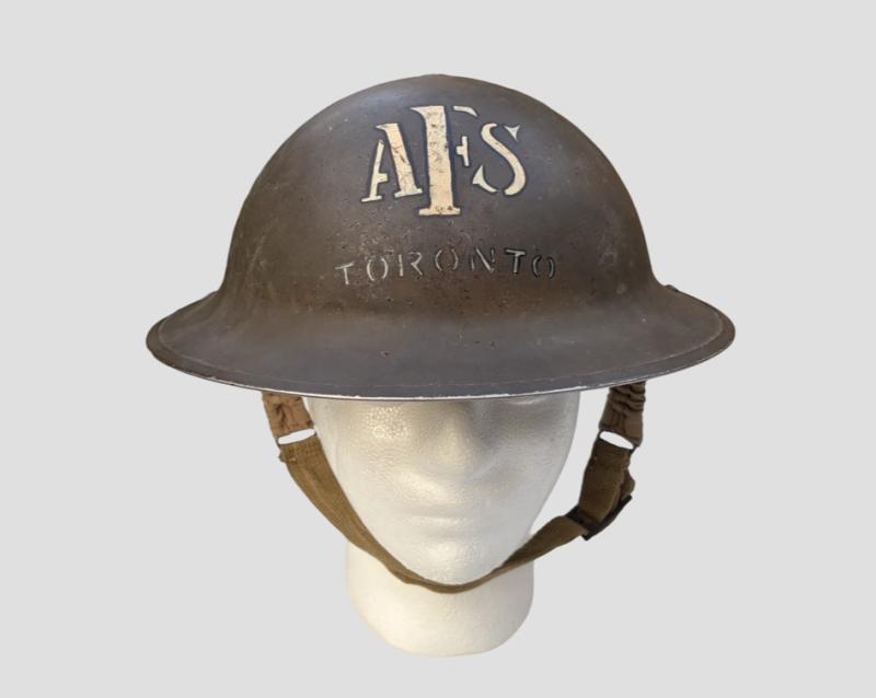 Canadian Auxiliary Fire Service Toronto MKII Helmet C.S.W. 1942