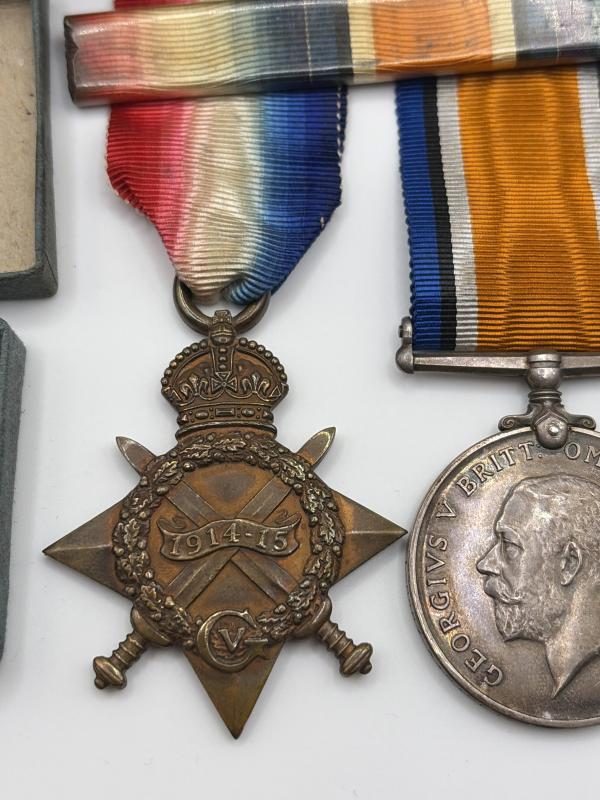WW1 Medal Trio, Wound Badge & Papers to L-8487 W.O.CL.2. H.J.SMITH. E.KENT.R.