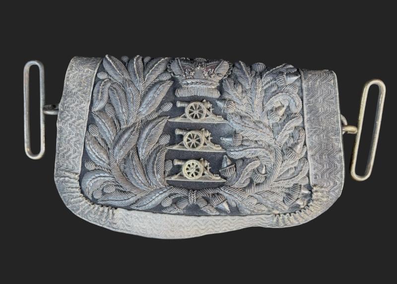 Mid Victorian Royal Artillery Officers Cross Belt Cartouche Pouch