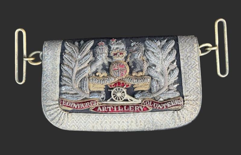 Late Victorian City of Edinburgh Artillery Volunteers Officers Cross Belt Cartouche Pouch