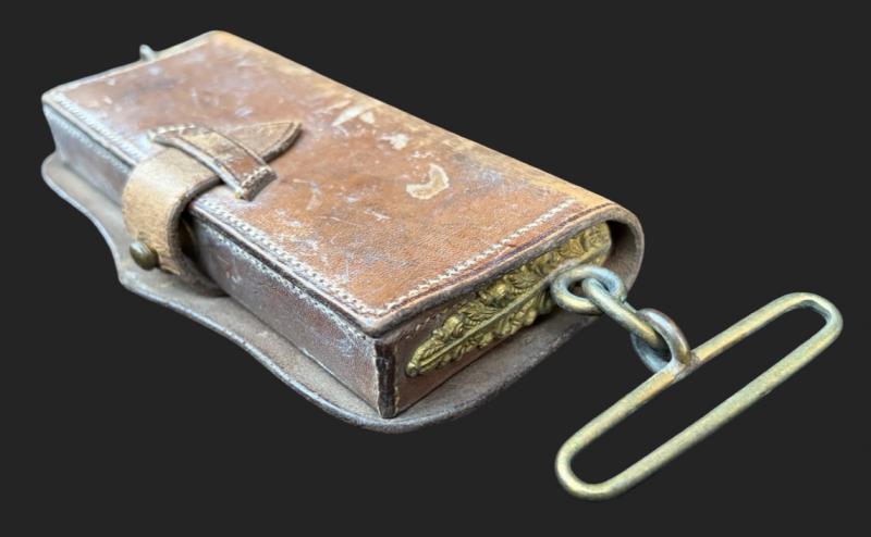 Edwardian Pre WW1 City of London Imperial Yeomanry Leather Cross Belt Pouch