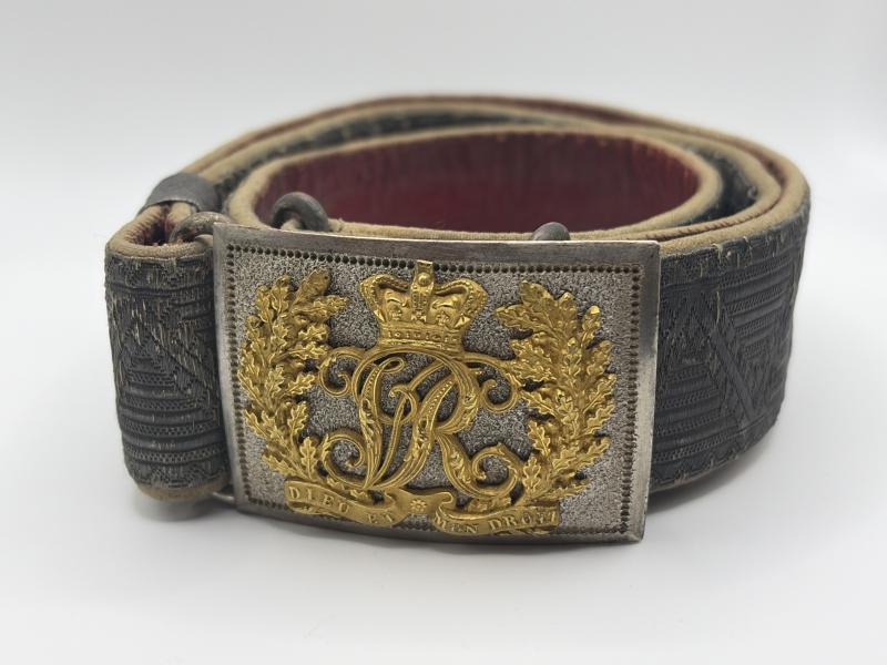 Late Victorian Hussar/ Cavalry/ Lancer Officers Belt & Buckle