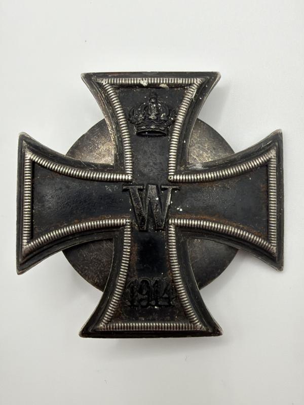 Convex Iron Cross First Class Three Piece Screw Back Marked 800 Silver Deutsche Offizier Verein