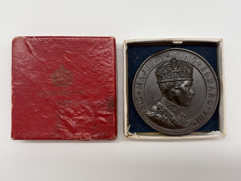1937 Coronation Medallion Edward VIII Boxed