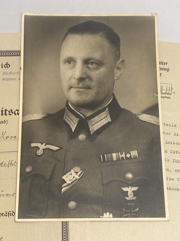 Large Photograph & Documents Colonel Hans Lorenzen