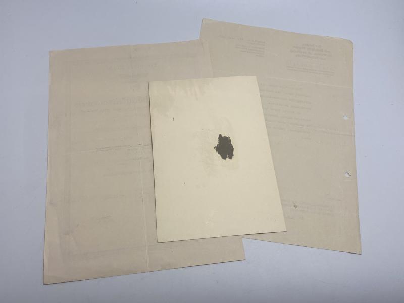 Large Photograph & Documents Colonel Hans Lorenzen