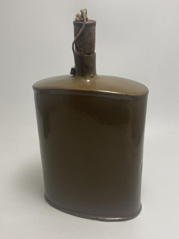 WW2 Enamelled British Army Water Bottle with Cork