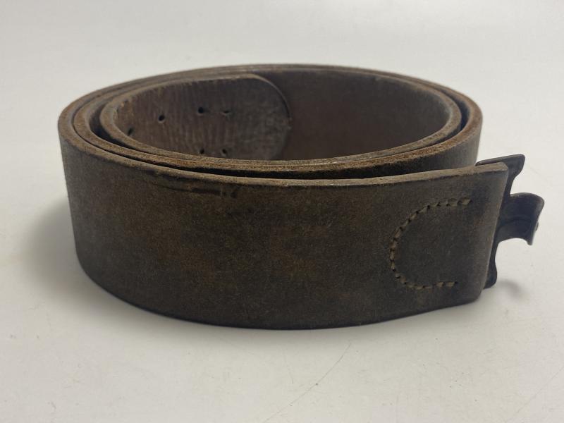 Late War Tongueless German Black Leather Belt (102cm)