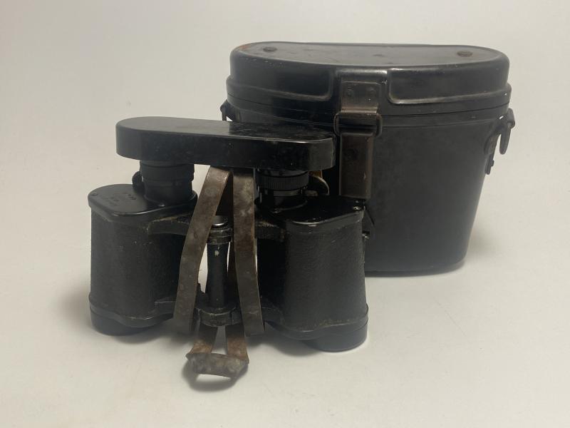 German Army 6X30 Binoculars With Case