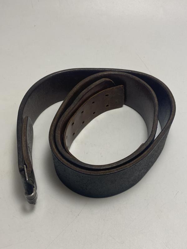 German Black Leather Combat Belt Dated 1941 Size 95cm