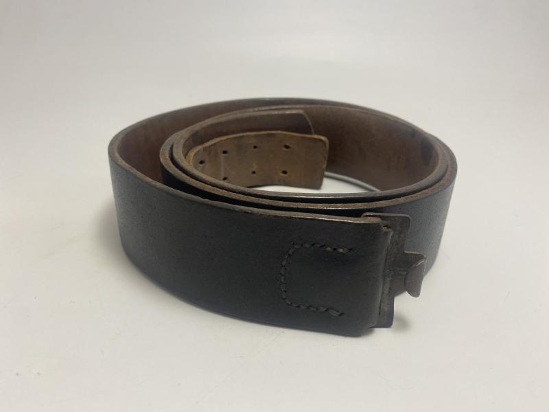 German Black Leather Combat Belt Size 102cm