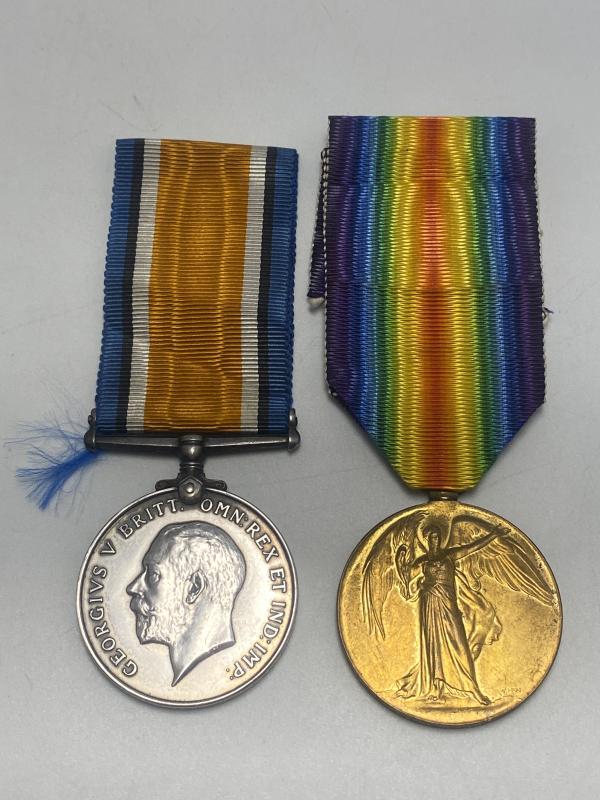 Pair of War Medals 241400 PTE.C.BEDFORD. LAN.FUS.